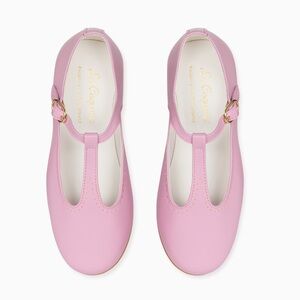 La Coqueta Lilac Leather Girl’s T-Bar Shoes, Size 26 EU / 9.5 US